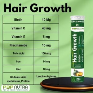 Hair Growth Effervescence 20 Tablets (Pineapple Flavor)